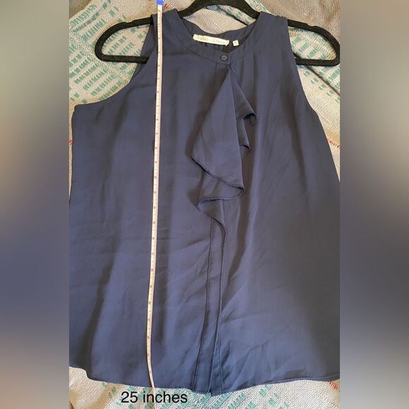 Violet + Claire, Royal Blue, Sleeveless Button Down Blouse, Size M - Picture 8 of 9